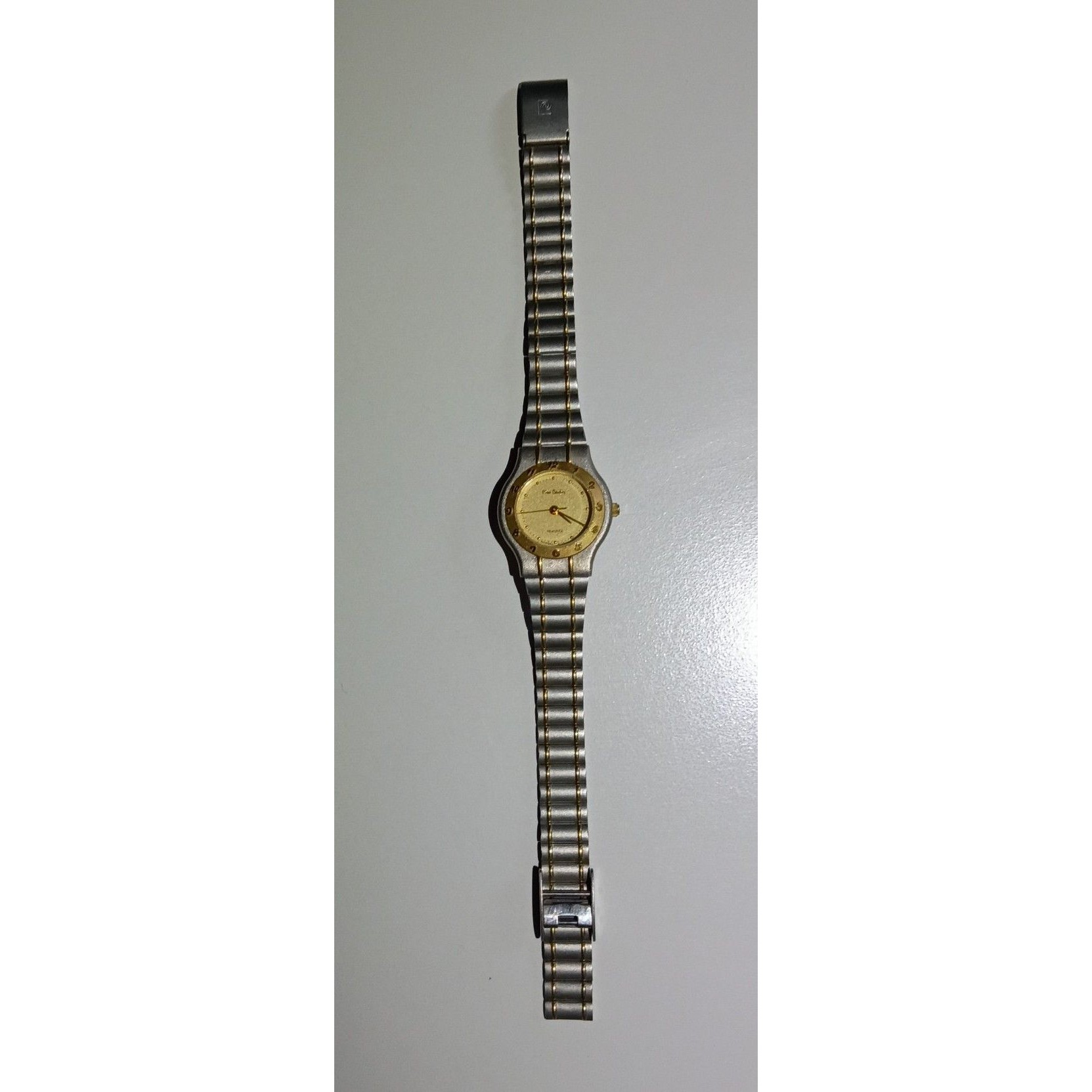 Pierre Cardin Twotone Gold Silver Quartz Watch Classic Round Face